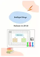 Vorschau - Stationenlernen - Brettspiel Bingo - Rechnen im ZR 20 - Deckblatt