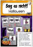 Vorschau - Spiele - Sag es nicht Halloween Deutsch Grundschule Sek I DaZ - Deckblatt
