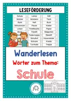 Vorschau - Arbeitsblätter - Wanderlesen zum Thema: Schule. Lesetempo - Deckblatt