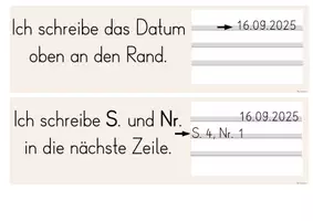 Vorschau - Poster - Poster I Merkblatt für Hefteintrag I beige - Deckblatt