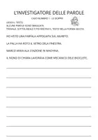 anteprima - Esercizi - L’INVESTIGATORE DELLE PAROLE - 8 SCHEDE DI ORTOGRAFIA - Pagina 1