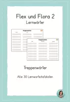 Vorschau - Arbeitsblätter - Treppenwörter (Flex und Flora 2) - Deckblatt