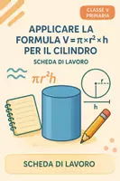 anteprima - Esercizi - Applicare la formula V = π × r² × h per il cilindro - Pagina di copertina