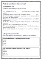 anteprima - Esercizi - Risoluzione di problemi pratici sul calcolo di volumi - Pagina 1