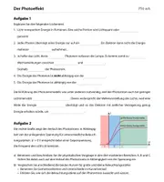 Vorschau - Arbeitsblätter - Photoeffekt verstehen: Lückentext & Diagramm-Analyse - Seite 2