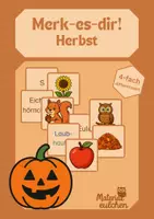 Vorschau - Stationenlernen - Herbst - Merk-es-dir!, 4-fach differenziert - Deckblatt