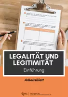 Vorschau - Arbeitsblätter - Legalität und Legitimität (Arbeitsblatt zur Einführung) - Deckblatt