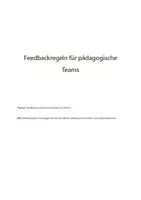 Vorschau - Merkblätter - Feedbackregeln für pädagogische Teams Thema: Feedback und Kommunikation im Team - Deckblatt