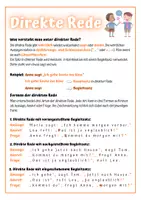 Vorschau - Poster - Direkte Rede: Merkblatt mit Beispielen - Seite 1