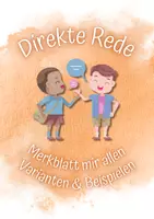 Vorschau - Poster - Direkte Rede: Merkblatt mit Beispielen - Deckblatt