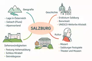 Vorschau - Arbeitsblätter - Arbeitsblätter "Salzburg" + Lösung & MP3 + Mindmap - Seite 1