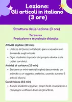 anteprima - Programmi scolastici / Materiali per docenti - Lezione: Gli articoli in italiano (3 ore) - Pagina 3