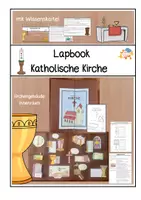 Vorschau - Arbeitsblätter - Katholische Kirche - Lapbook (mit Wissenskartei) - Deckblatt