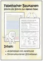 Vorschau - Arbeitsblätter - Fabelhafter Baukasten. Eine eigene Fabel schreiben - Deckblatt