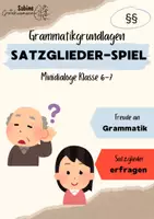 Vorschau - Arbeitsblätter - Satzglieder Spiel Minidialoge Kl.6-7 - Deckblatt
