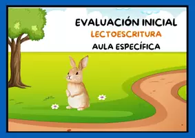 Vista previa - Hojas de trabajo - Cuaderno de Evaluación Inicial Lectoescritura Adaptado – Aula Específica - Portada