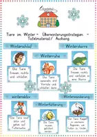 Vorschau - Präsentationen/Tafelbilder - Tiere im Winter – Überwinterungsstrategien – Tafelmaterial/Aushang (Sachunterricht / Biologie) - Deckblatt