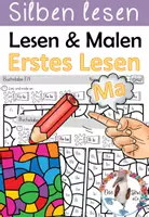 Vorschau - Arbeitsblätter - Erstes Lesen & Malen - Silben - einzelne Buchstaben - Deckblatt
