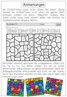 Vorschau - Arbeitsblätter - Erstes Lesen & Malen - Silben - einzelne Buchstaben - Seite 1