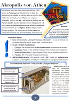 Vorschau - Arbeitsblätter - Die Akropolis von Athen – vom Schutzwall zum Tempelbezirk - Deckblatt