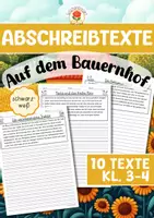 Vorschau - Arbeitsblätter - Materialpaket: Abschreibtexte - Auf dem Bauernhof (Klasse 1-4) - Seite 1