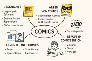 Vorschau - Arbeitsblätter - Arbeitsblatt "Comic" + Onlineübung & MP3 + Mindmap + Infografik - Seite 2