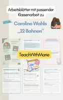 Vorschau - Arbeitsblätter - Arbeitsblätter zu einer gesamten Sequenz zu Caroline Wahls "22 Bahnen" - Deckblatt