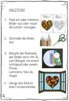 Vorschau - Mal- und Bastelvorlagen - Herbst Fensterbilder 🍂 – Blätterherzen zum Basteln (Stained Glass / Buntglas Vorlage Grundschule & Kita) - Seite 2