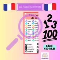 Vorschau - Poster - les nombres de 0 à 100 - Französisch - Deckblatt