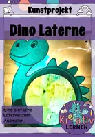 Vorschau - Mal- und Bastelvorlagen - Herbst Dino Laternen basteln #sonnemondunsparen - Deckblatt