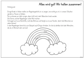 Vorschau - Arbeitsblätter - Alles wird gut - Wir bleiben Zuhause! - Seite 1