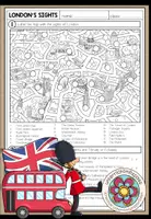Vorschau - Arbeitsblätter - LONDON SIGHTS - Worksheet (Map Work + Giving Directions) - Deckblatt