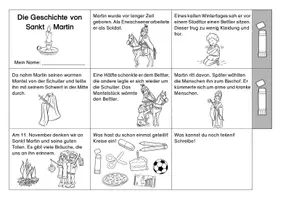 Vorschau - Mal- und Bastelvorlagen - Leporello Sankt Martin - Seite 1