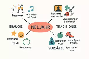 Vorschau - Arbeitsblätter - Arbeitsblatt "Neujahr" + Onlineübung & MP3 + Mindmap + Infografik - Seite 3