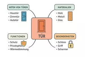 Vorschau - Arbeitsblätter - Arbeitsblätter zum Thema "Tür" + Lösung & MP3 + Mindmap + Infografik - Seite 2