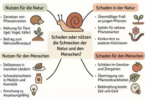 Vorschau - Arbeitsblätter - Arbeitsblätter zum Thema "Schaden oder nützen die Schnecken der Natur und den Menschen?" + Lösung & MP3 + Mindmap + Infografik - Seite 1