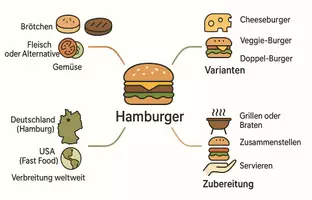 Vorschau - Arbeitsblätter - Arbeitsblätter zum Thema "Hamburger" + Lösung & MP3 + Mindmap - Seite 3