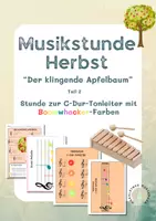 Vorschau - Stundenentwürfe - Musikstunde für den Herbst - C-Dur-Tonleiter - der klingende Apfelbaum - Deckblatt