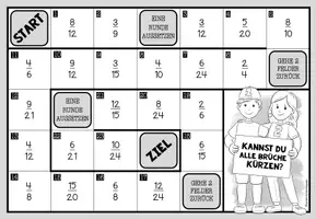Vorschau - Stationenlernen - KÜRZEN (von einfachen Brüchen) – Mathe-Brettspiel - Seite 2