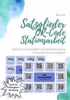 Vorschau - Unterrichtsreihen - QR-Code Stationsarbeit: Satzglieder - Deckblatt
