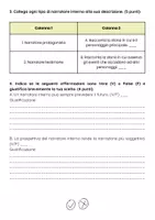 anteprima - Compiti in classe/Test - Esame di italiano: tecniche del narratore interno - Pagina 2