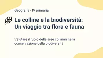 anteprima - Presentazioni / Lavagne - Esplorare le colline e la biodiversità - Pagina 1