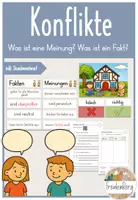 Vorschau - Arbeitsblätter - 1. Stunde: Konflikte - Was ist eine Meinung? Was ist ein Fakt? - Deckblatt