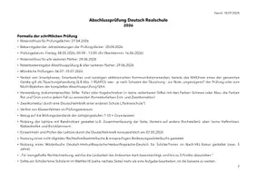 Vorschau - Merkblätter - Infoblatt Abschlussprüfung 2026 Deutsch Realschule Baden-Württemberg - Seite 2