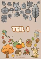 Vorschau - Präsentationen/Tafelbilder - Clipart-Set: Herbst & Wald 🍂🎃🦔 Teil 1 | Linos Lerninsel - Deckblatt