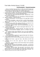 Vorschau - Arbeitsblätter - Franz Kafka - Amerika - Gesprächsanalyse - Deckblatt