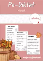 Vorschau - Test - Po-Diktat: Herbst - Deckblatt