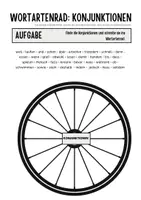 Vorschau - Arbeitsblätter - Wortartenrad Konjunktionen - Seite 1