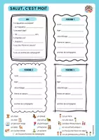 Vorschau - Arbeitsblätter - Salut, c'est moi! - Steckbrief für den Anfangsunterricht (sich vorstellen) - Deckblatt