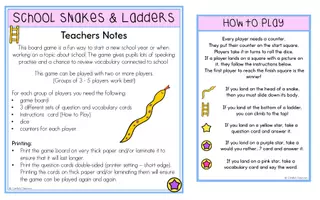 anteprima - Giochi - School - Snakes & Ladders Game - Pagina 1